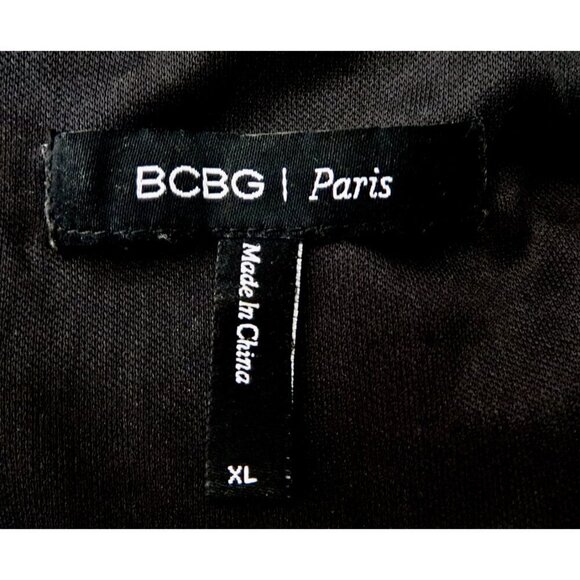 NEW! BCBG Paris All Over Sequin Formal Jumpsuit Long Sleeve Black SZ XL - Picture 10 of 11